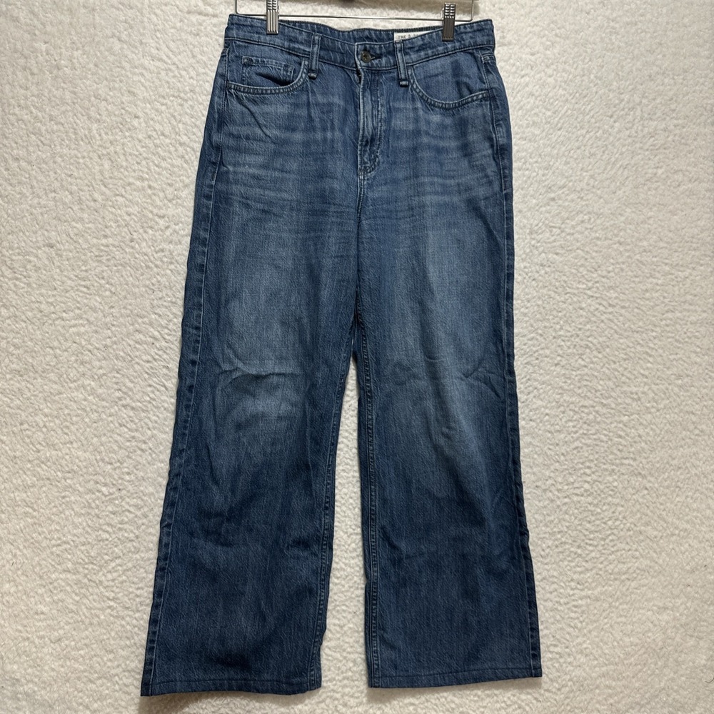 Rag & Bone Women's Cropped Wide Leg Jeans Size 26 Blue Denim